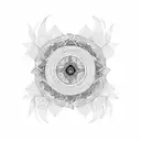 mandala with siamese tattoo design idea