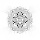 mandala with siamese tattoo design idea