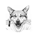track dog sports tattoo design idea