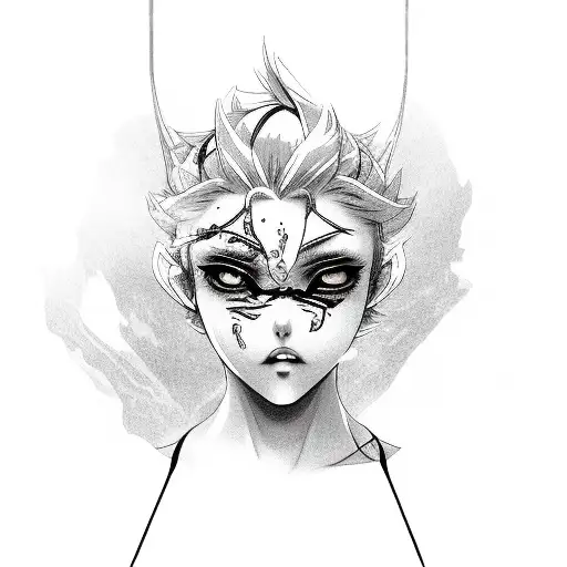 ahegao num tattoo design idea