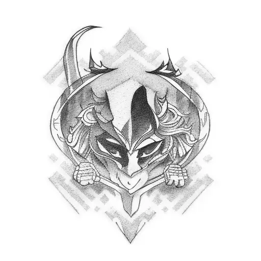 Create a tattoo inspired by the strength and determination of athletes, incorporating elements of your favorite anime. tattoo design idea