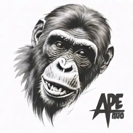 ape tattoo design idea