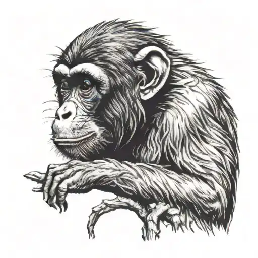 monkey tattoo design idea