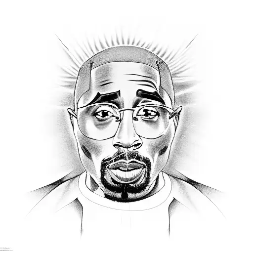 2pac shakur  tattoo design idea
