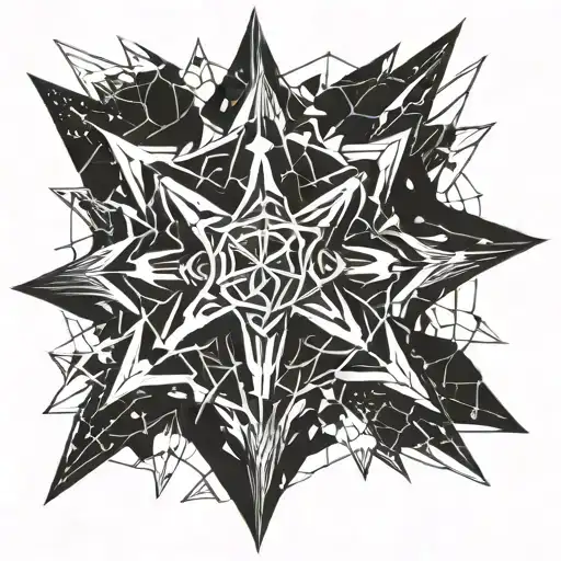 chaos star tattoo design idea