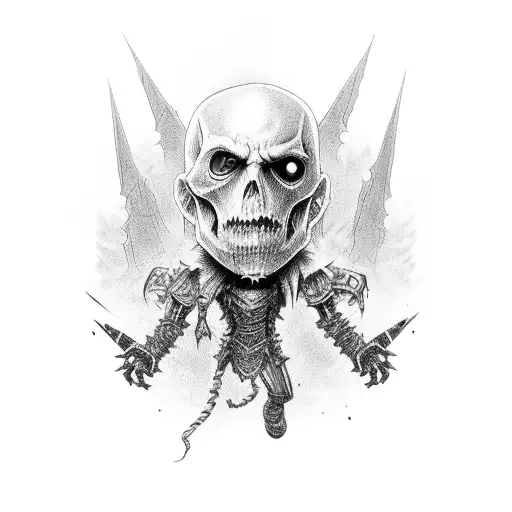 undead rogue striking tattoo design idea