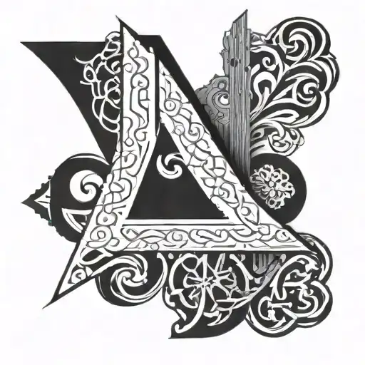 Jay written vertically tattoo design idea