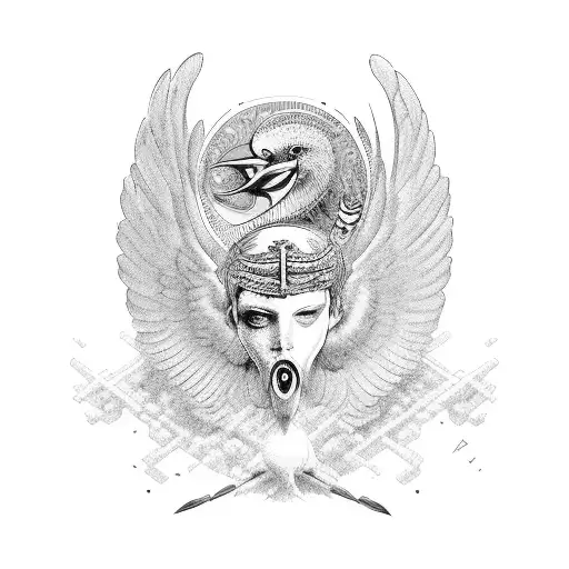 the bird of hermes is my name, eating my wings to make me tame tattoo design idea