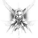 hellsing with the words "the bird of hermes is my name, eating my wings to make me tame" tattoo design idea