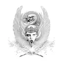 the bird of hermes is my name, eating my wings to make me tame tattoo design idea