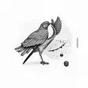 the bird of hermes is my name, eating my wings to make me tame tattoo design idea
