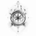 Compass tattoo design idea