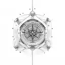 Compass tattoo design idea
