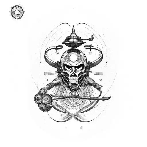 Enterprise and industry tattoo design idea