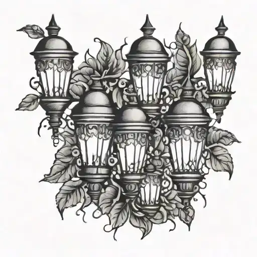 three lights are lit but the fourth ones out tattoo design idea