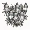 three lights are lit but the fourth ones out tattoo design idea