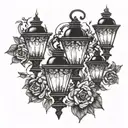 three lights are lit but the fourth ones out tattoo design idea