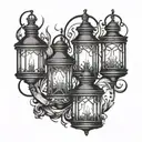 three lights are lit but the fourth ones out tattoo design idea