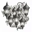 three lights are lit but the fourth ones out tattoo design idea