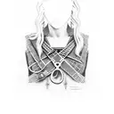 Red Dead Redemption 2 character in a minimalist style tattoo design idea