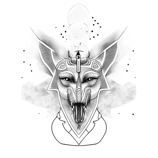 anubis fighting horus tattoo design idea