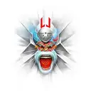 mythology god warrior tattoo design idea