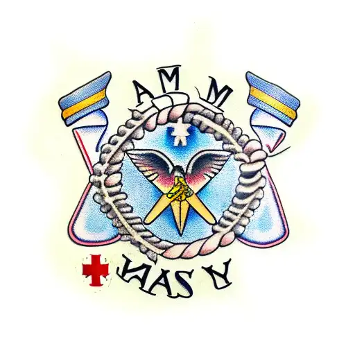 army nurse tattoo design idea
