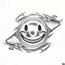 smiley happy face tattoo design idea