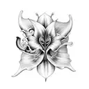 Death Lily tattoo design idea