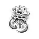 Death Lily tattoo design idea