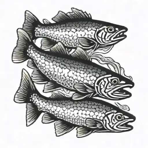 brook trout  tattoo design idea