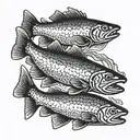 brook trout  tattoo design idea