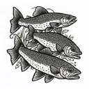 brook trout  tattoo design idea