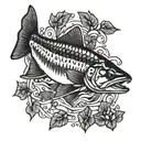 brook trout  tattoo design idea