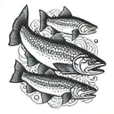 brook trout  tattoo design idea