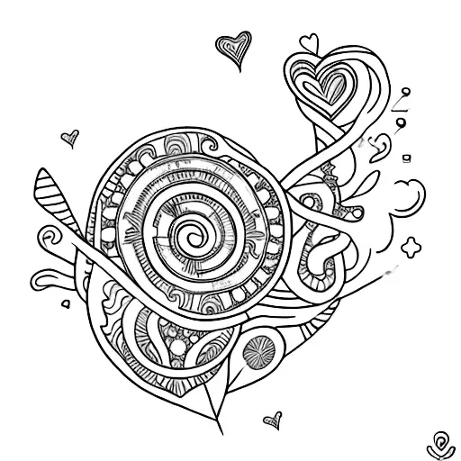  "A whimsical and playful finger tattoo design, with a heart and "A" intertwined in a charming and intricate pattern, ac tattoo design idea