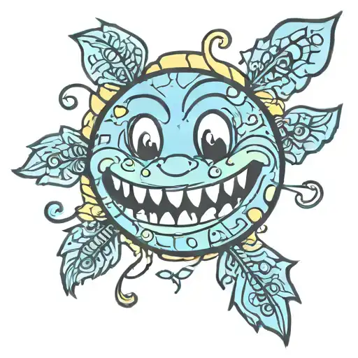 Smiley tattoo design idea