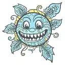 Smiley tattoo design idea