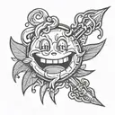 Smiley tattoo design idea