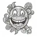 Smiley tattoo design idea