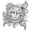Smiley tattoo design idea