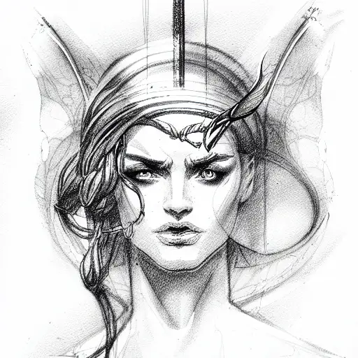 Zeus female tattoo design idea