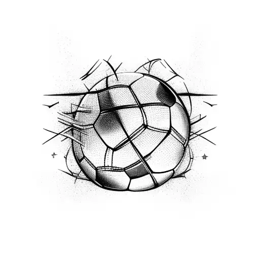 A football field with a word cloud of football-related terms in the background tattoo design idea