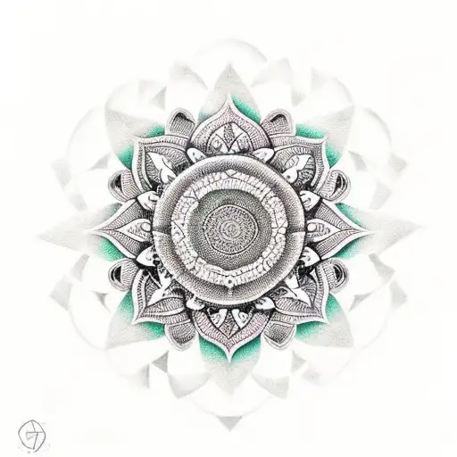 flowers, tribal, black African symbolism, geometric, totem, Cherokee, Mandala  tattoo design idea