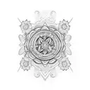 flowers, tribal, black African symbolism, geometric, totem, Cherokee, Mandala , Arm sleeve tattoo design idea