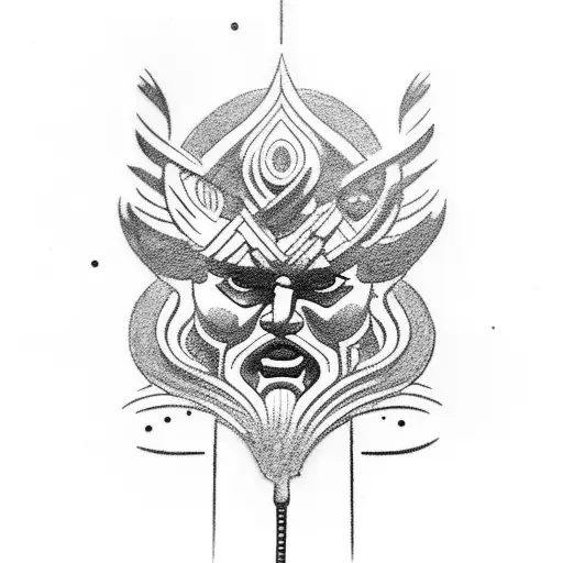 zeus god with lightning and eagle on the sky clouds tattoo design idea