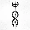 Trident tattoo design idea