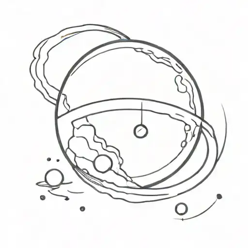 small planet venus tattoo design idea