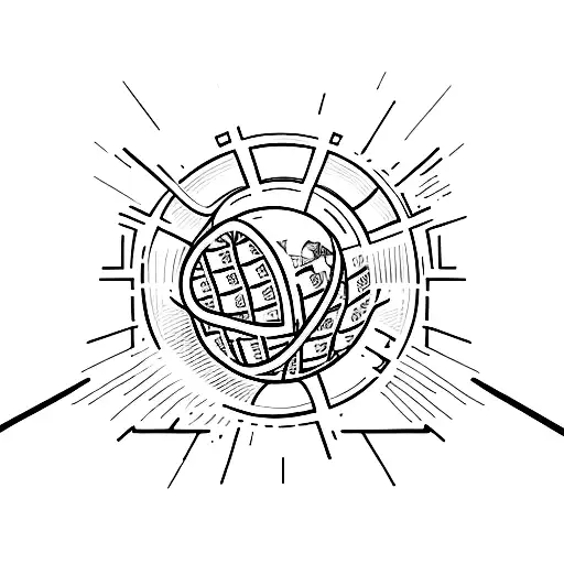  God, heaven, money, earth tattoo design idea