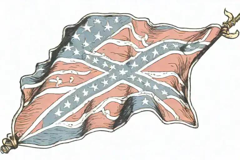 rebel flag tattoo design idea